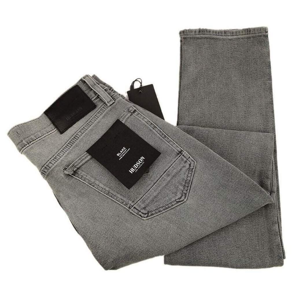 Hudson Mens Hazy Gray Blake Slim Straight Distressed Denim Jeans 29 Nwt